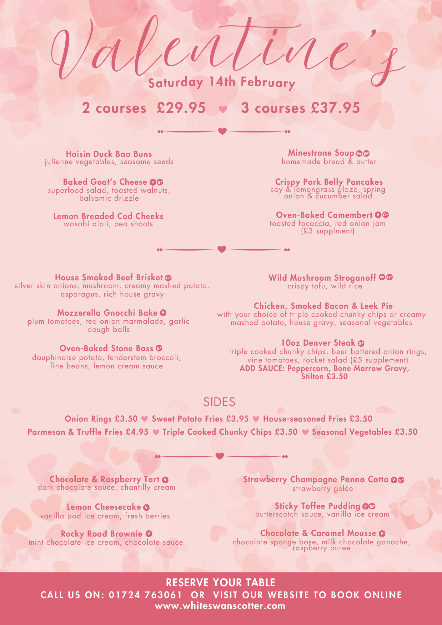 Valentines Menu